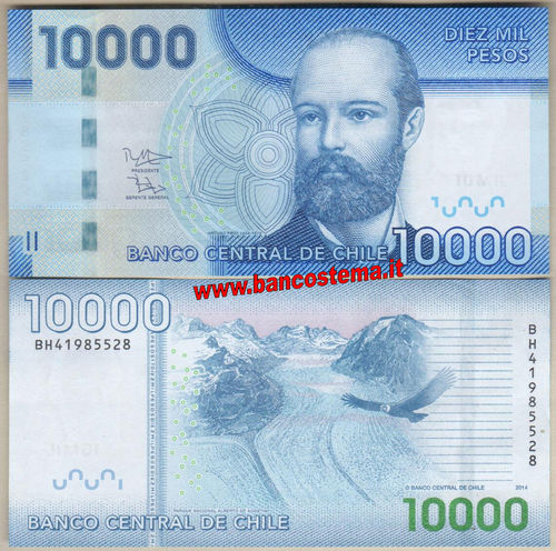Chile P164e 10.000 Pesos 2014 unc-