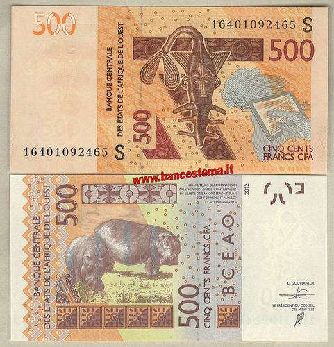 Guinea Bissau P919Se 500 Francs 2016 (2017) unc W.A.S. let.S