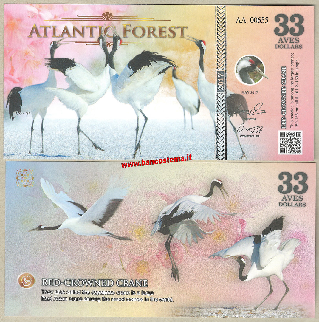 Crane Toucanet Cardinal SET Atlantic Forest 32;33;34 Aves Dollars 2017