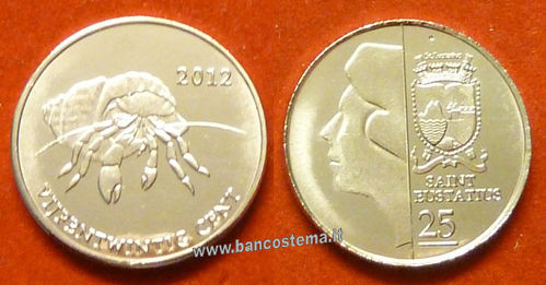 Saint Eustatius 25 cents 2012 unc