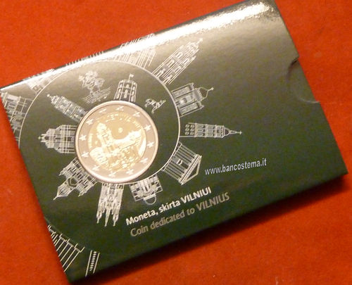 Lituania 2 euro commemorativo 2017 coin card fdc