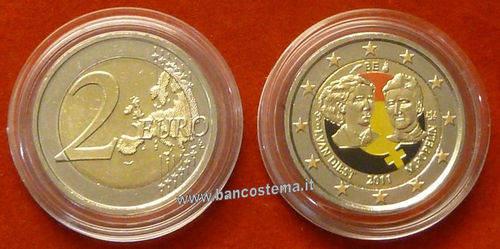 Belgio 2 euro commemorativo 2011  "giornata della donna" COLOR unc