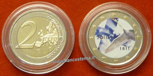 Finlandia 2 euro 2011 commemorativo "banca finlandese" COLOR unc