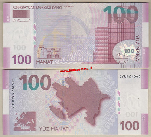 Azerbaijan P36 100 Manat 2013 unc