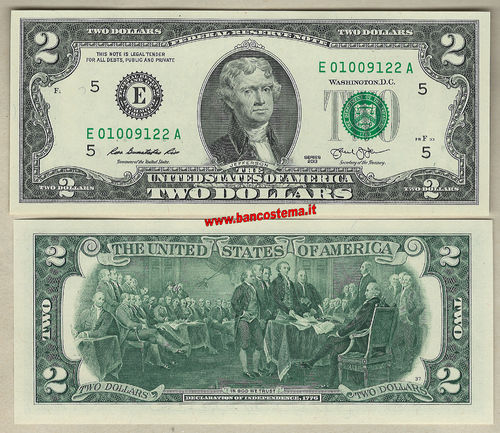 Usa 2 Dollars "E" 2013 unc Richmond