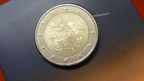 Malta 2 euro commemorativo 2017 "La Pace" coincard FDC