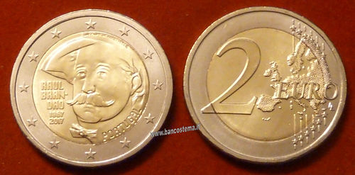 Portogallo 2 euro commemorativo "Raul Brandão" 2017 fdc
