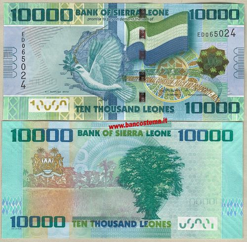 Sierra Leone 10.000 Leones 04.08.2013 unc