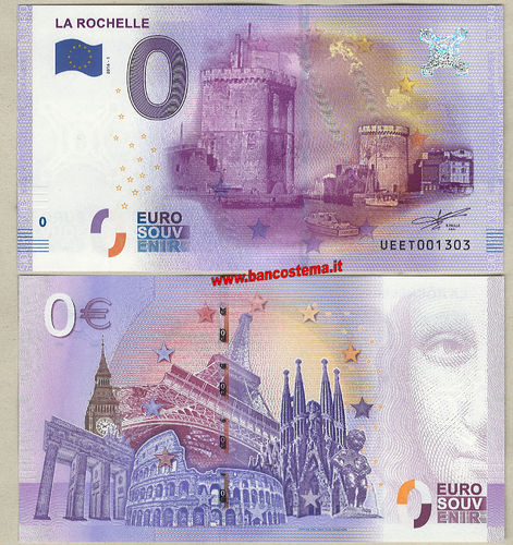 Euro 0 turistique LA ROCHELLE (France) 2016-1 unc