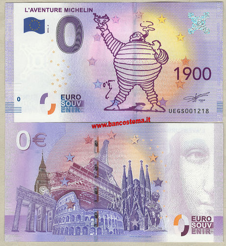 Euro 0 turistique L'AVENTURE MICHELIN 1900 (France) 2016-2 unc