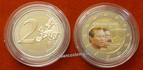 Lussemburgo 2 euro commemorativo 2012 color FDC
