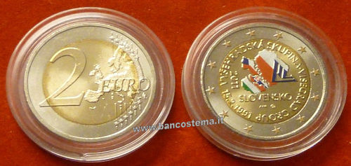 Slovacchia 2 euro commemorativo "20º anniversario del Gruppo di Visegrád 2011 FDC COLOR
