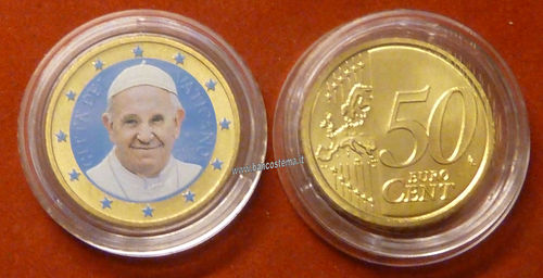 Vaticano 50 cents 2015 color unc