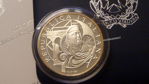 Italia 10 euro argento commemorativa "Genova capitale Europea della cultura" 2004 Proof