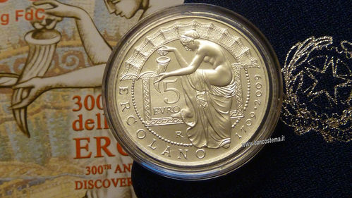Italia 5 euro argento commemorativa "Ercolano" 2009 FDC