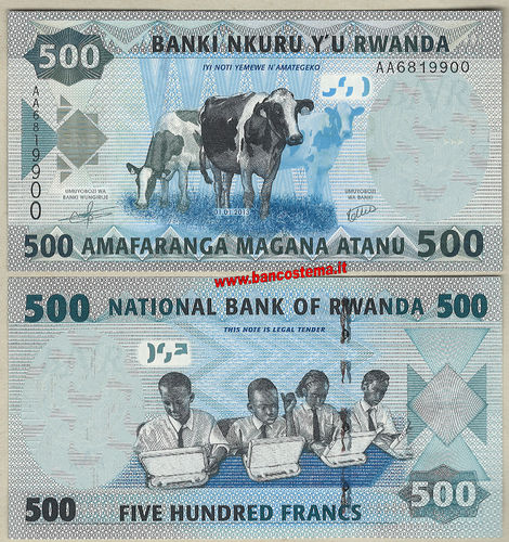 Rwanda P38 500 Francs 01.01.2013 unc