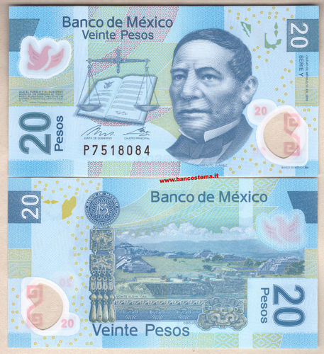 Mexico 20 Pesos 12.07.2016 unc polymer