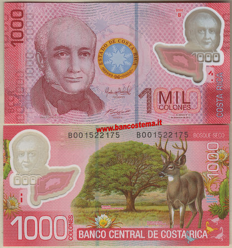 Costa Rica P274b 1.000 Pesos 11.09.2013 unc polymer