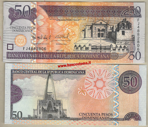 Dominicana P183b 50 Pesos Dominicanos 2011 unc