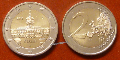 Germania 2 euro commemorativo 2018 1 zecca Castello di Charlottenburg FDC