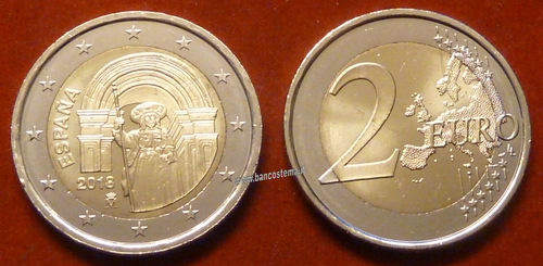 Spagna 2 euro commemorativo Santiago di Compostela 2018 FDC