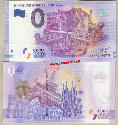 Euro 0 touristiqué Miniature Wunderland - Hamburg (Germany) 2018-4 unc