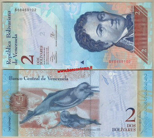 Venezuela 2 Bolivares 29.10.2013 unc