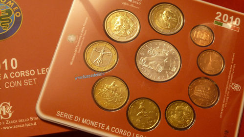 Italia serie zecca 2010 10 valori (con argento) fdc