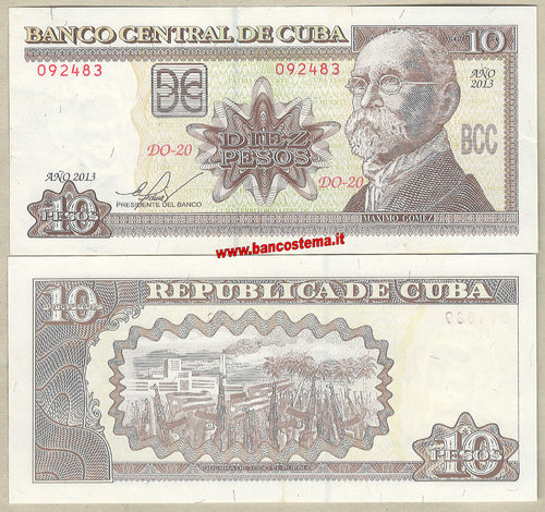 Cuba P117o 10 Pesos 2013 ef