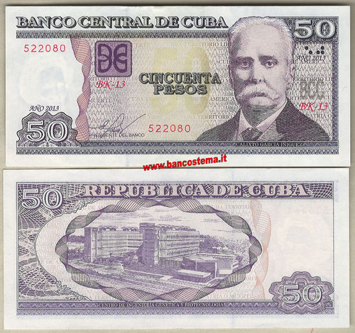 Cuba P123h 50 Pesos 2013 efau