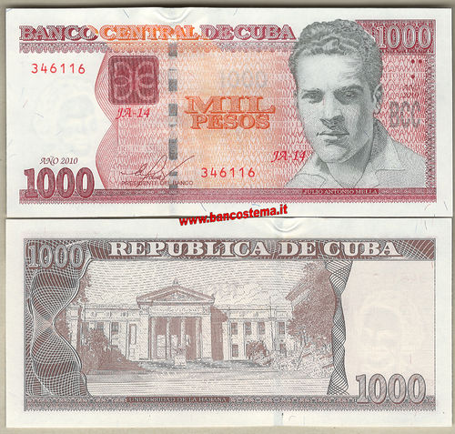 Cuba P132 1.000 Pesos 2010 (2015) unc