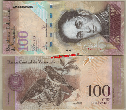 Venezuela P93i 100 Bolivares 23.06.2015 unc
