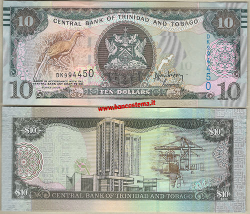 Trinidad and Tobago 10 Dollars 2006 (2016) unc