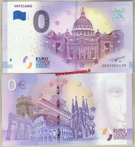Euro 0 touristiqué VATICANO (ITALIA) 2018-2 unc