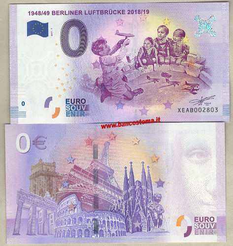 Euro 0 touristiqué 1948/49 BERLINER LUFTBRÜCKE 2018/19 (Germany) 2017-1 unc
