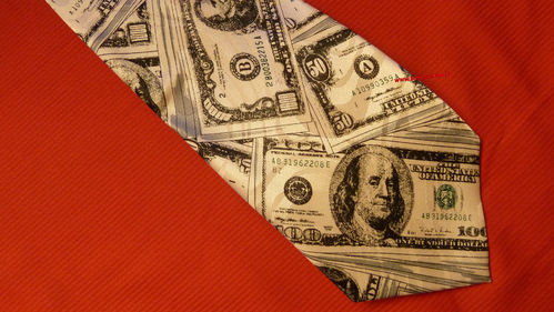 Cravatta con banconote in dollari colore panna e nero