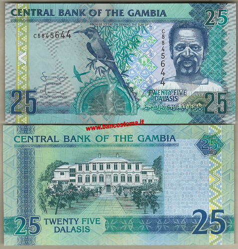 Gambia P27a 25 Dalasis (2006) unc