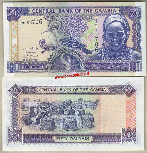 Gambia P23a 50 Dalasis (2001) unc