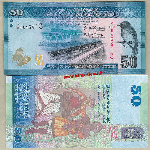 Sri Lanka  50 Rupees 04.07.2016 unc
