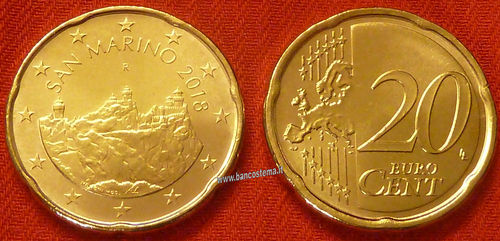 San Marino 20 cents 2018 fdc