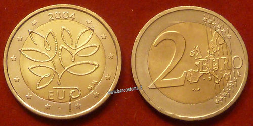 Finlandia 2 euro commemorativo 2004 "5º allargamento dell'Unione europea nel 2004" FDC