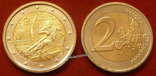 Italia 2 euro commemorativo 2006 XX Giochi olimpici invernali — Torino 2006 fdc