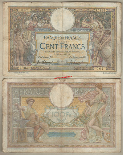 France P71a 100 Francs 30.4.1913 F