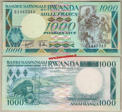 Rwanda P17 1.000 Francs 01.07.1981 gef