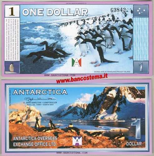 Antartica 1 dollar 22.04.1999 unc