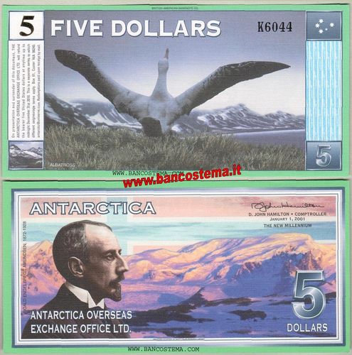 Antartica 5 dollars 01.01.2001 unc