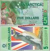 Antarctica 5 dollars 14.12.2011 polymer unc