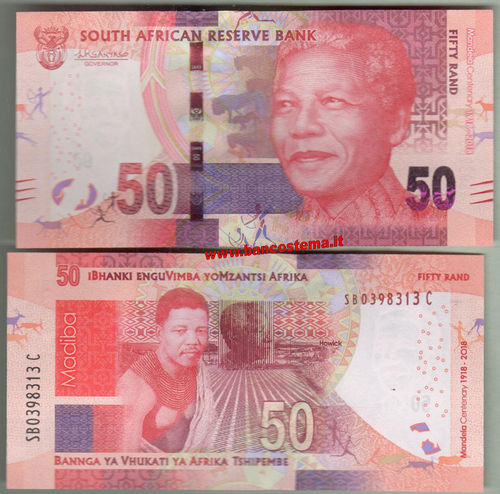 South Africa P145 50 Rand (2018) commemorativo unc