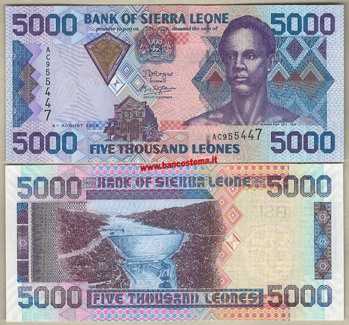 Sierra Leone P27c 5.000 Leones 04.08.2006 unc