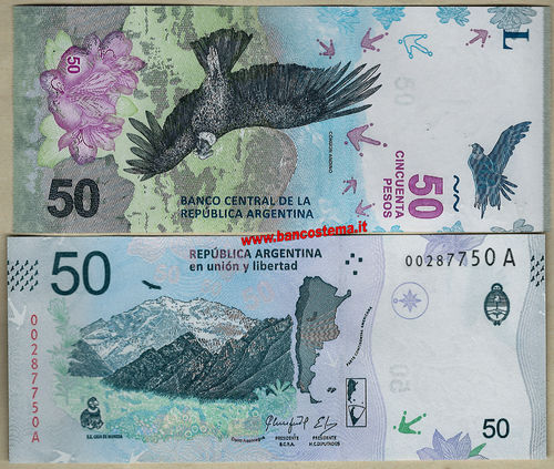 Argentina P363 50 Pesos nd 2018 unc